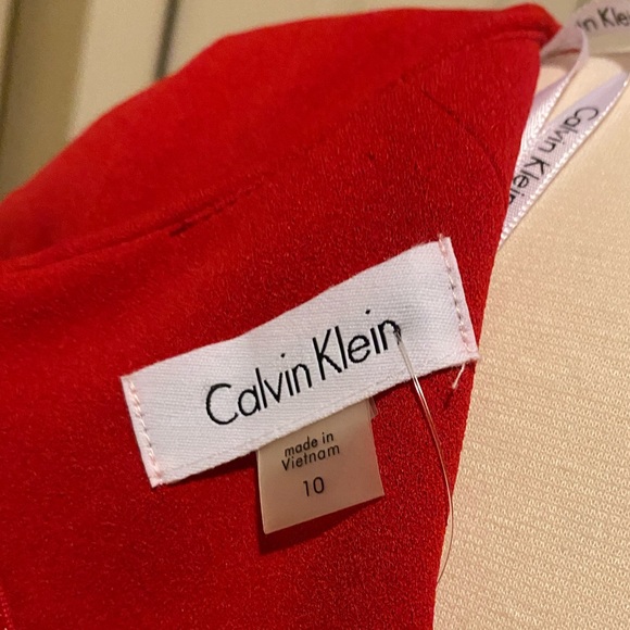 Red Calvin Klein Dress Size 10 - Picture 4 of 8